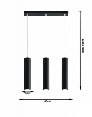 Подвесной светильник Sollux LAGOS 3 black SL.0329