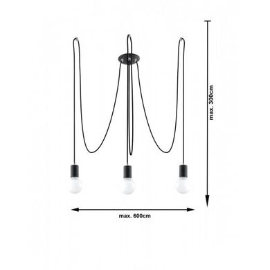 Подвесной светильник Sollux EDISON 3 SL.0370 черный