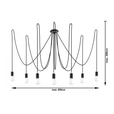 Подвесной светильник Sollux EDISON 7 SL.0372 черный