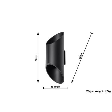 Настінний світильник Sollux PENNE 30 SL.0114 чорний