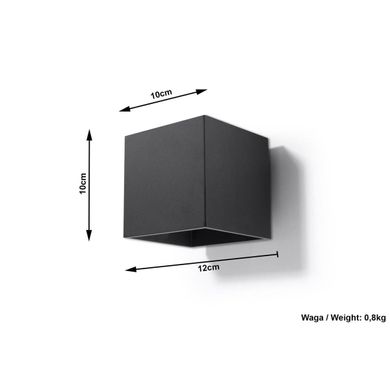 Настінний світильник Sollux QUAD 1 SL.0057 чорний