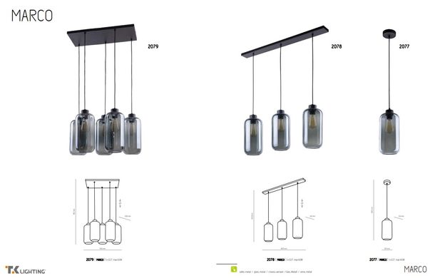 Подвесной светильник TK Lighting 2079 Marco